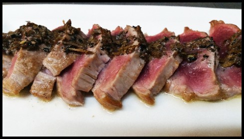 Tagliata di filetto di patanegra e tartufo nero